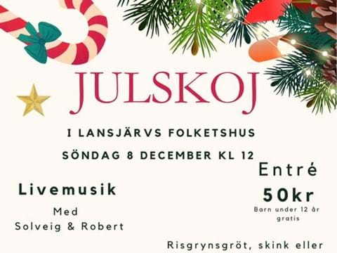 Affisch om julskoj i Lansjärvs folkets hus