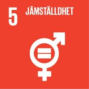 bilden visar agenda 2030 mål 5 jämställdhet