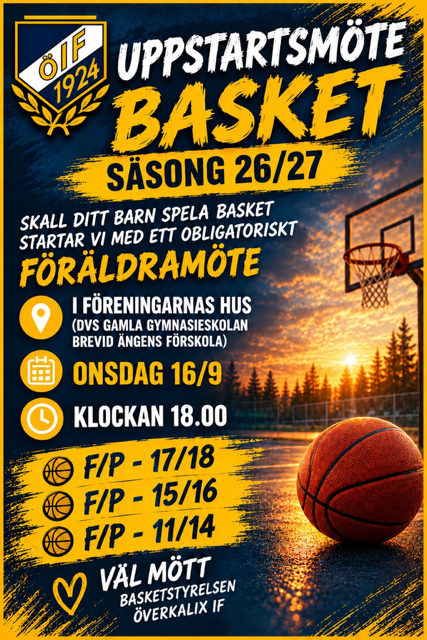 uppstartsmöte basket säsong 2026 2027