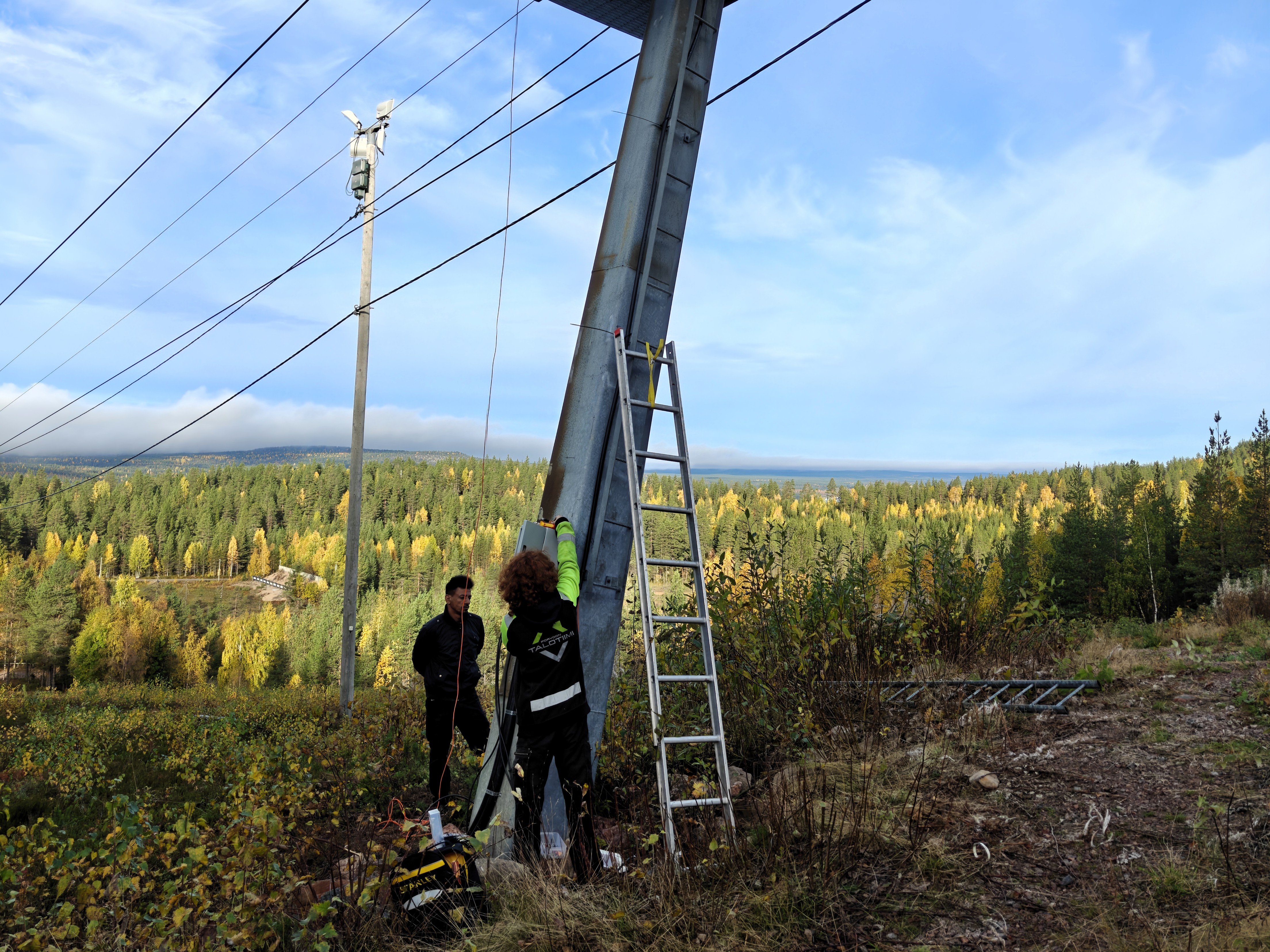 reparation av liften i slalombacken
